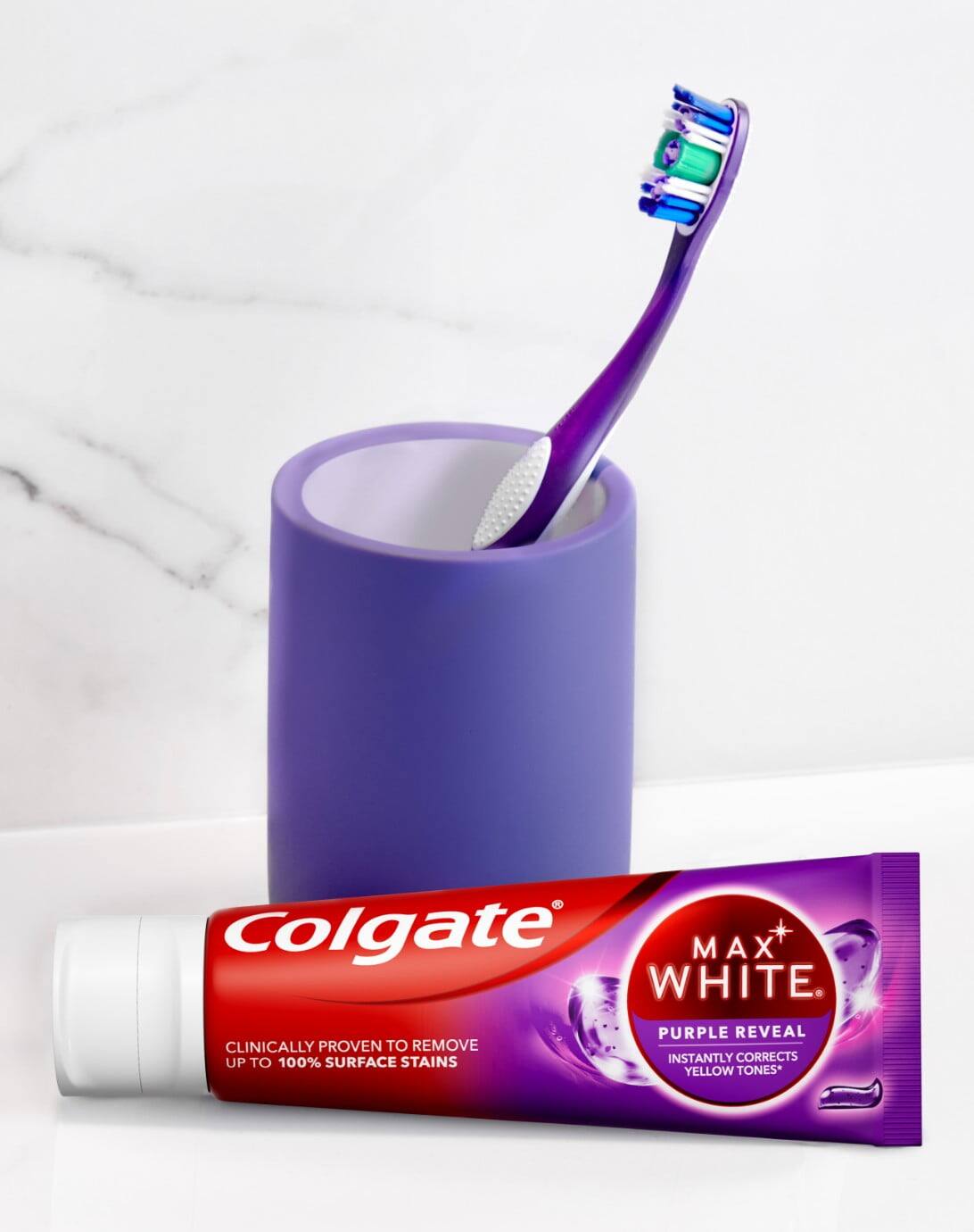 Periuță de dinți pastă de dinți violet Colgate